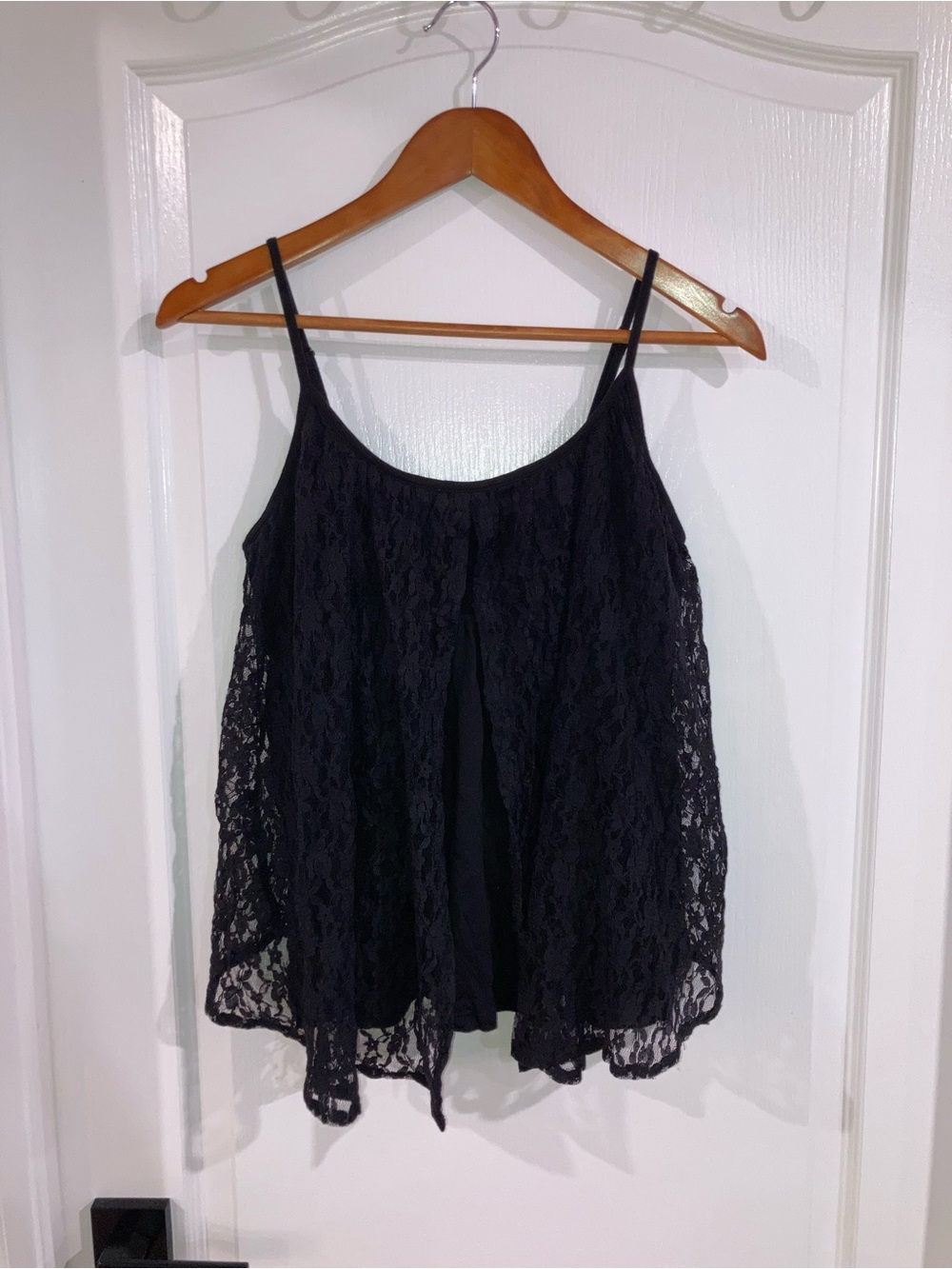 Billabong Y2K Black Lace Spaghetti Strap Tank Top